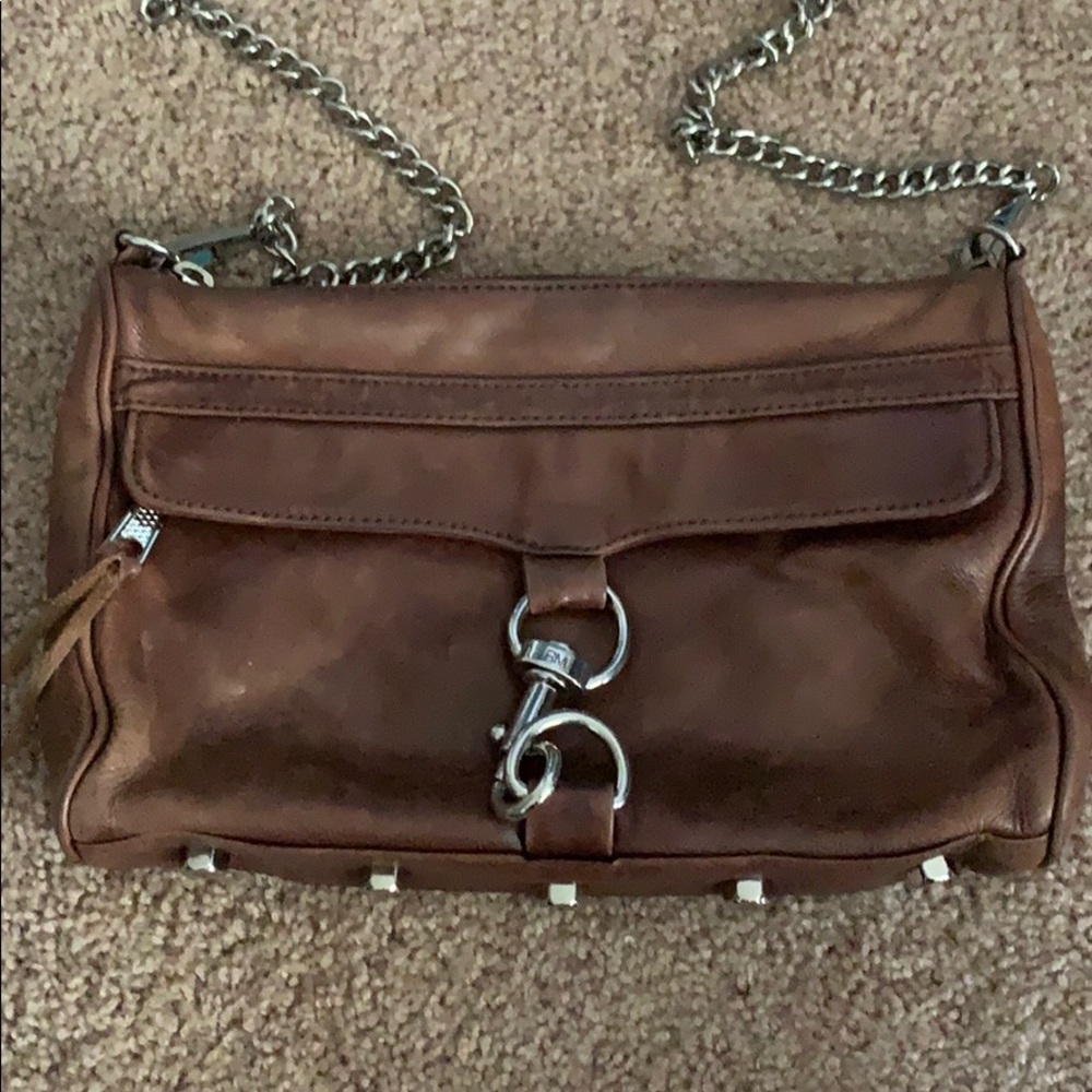 GUC Rebecca Minkoff brown leather MAC bag